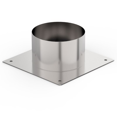 Потолочно проходной узел дымохода «УМК», d=210 мм, холодный, оцинкованная нержавеющая сталь, круглый