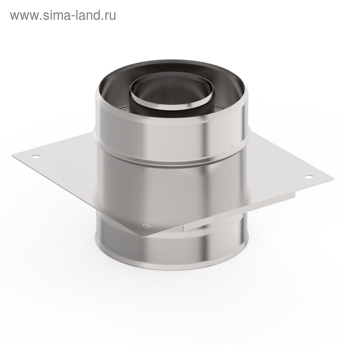 Монтажная площадка для дымохода «УМК», d=115×200 мм, нерж/нерж, 1.0 мм/0.5 мм - Фото 1