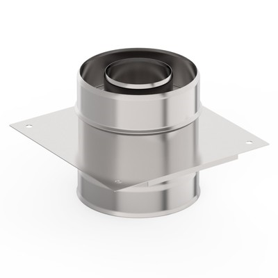 Монтажная площадка для дымохода «УМК», d=150×210 мм, нержавеющая сталь, 1.0 мм/0.5 мм