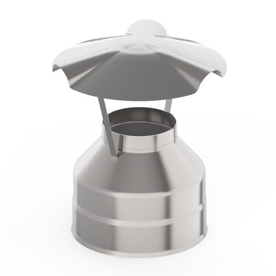 Оголовок для дымохода «УМК», d=130×200 мм, нержавеющая сталь, 0.5 мм/0.5 мм