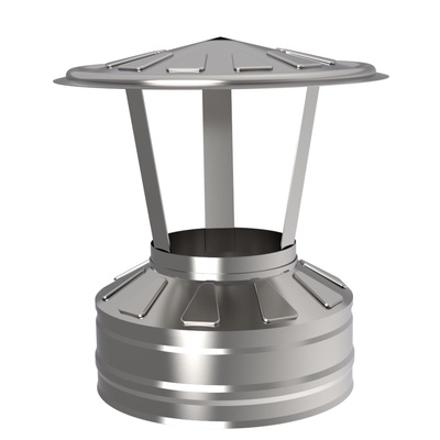 Оголовок для дымохода «УМК», d=160×220 мм, нержавеющая сталь/оцинкованная сталь, 0.5 мм/0.5 мм