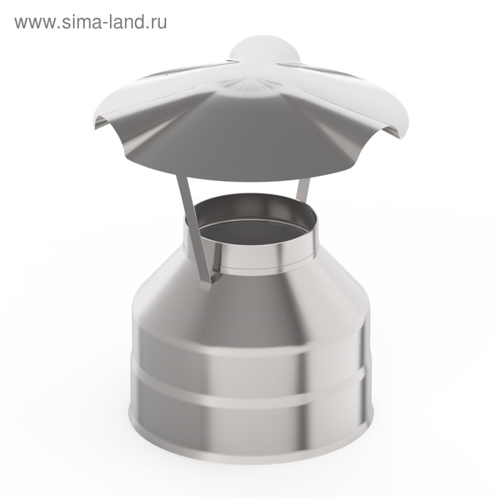 Оголовок для дымохода «УМК», d=160×220 мм, нержавеющая сталь/оцинкованная сталь, 0.5 мм/0.5 мм - Фото 1