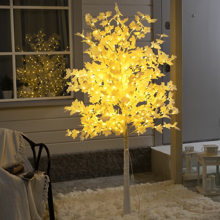 Светодиодное дерево «Клён белый» 1.8 м, 350 LED, постоянное свечение, 220 В, свечение тёплое белое - фото 2056542