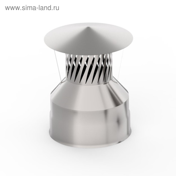 Оголовок с искрогасителем, d 100 × 160 мм, нерж/нерж, 0.5 мм/0.5 мм - Фото 1