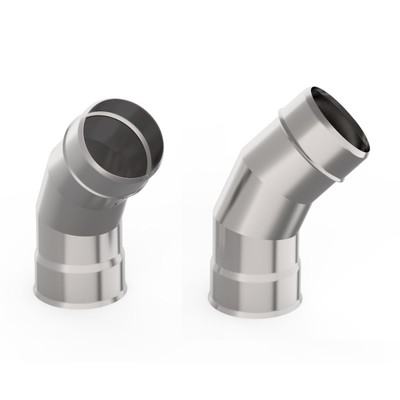 Отвод для дымохода «УМК», 135°, d=160 мм, нержавеющая сталь 1.0 мм