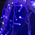 Гирлянда "Бахрома" 3 х 0.6 м , IP65, УМС, белая нить, 160 LED, свечение синее, 220 В - Фото 2