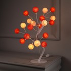 Светодиодный куст «Шарики» 45 см, 20 LED, постоянное свечение, 220 В, свечение тёплое белое - Фото 1