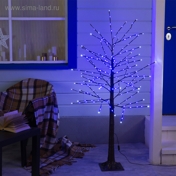 Светодиодное дерево 1.5 м, 224 LED, мерцание, 220 В, свечение синее