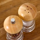 Набор мельниц для соли и перца Magistro, 2 шт., 10×5×10 см, прозрачный - Фото 3