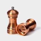 Набор мельниц для соли и перца Доляна, 2 шт., 10×5×10 см, цвет бронзовый - Фото 3