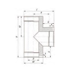 Сэндвич-Тройник 90°, d 160 × 220 мм, нерж/нерж, 1.0 мм/0.5 мм 3959939 - фото 655148