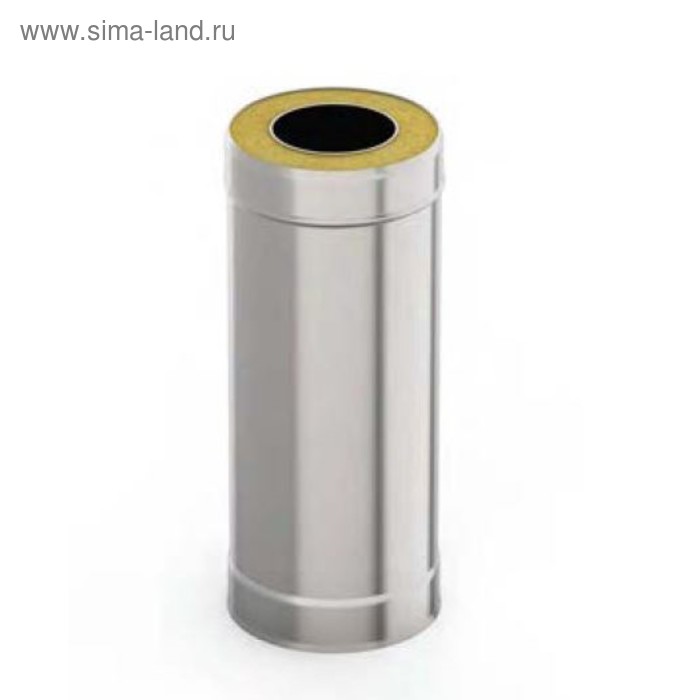 Сэндвич – труба «УМК», 1.0 м, d=115×200 мм, нержавеющая сталь, 1.0 мм/0.5 мм - Фото 1