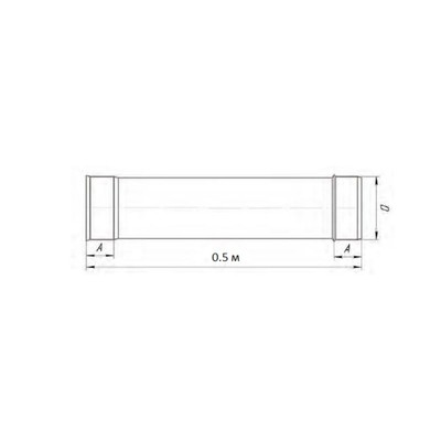 Труба для дымохода «УМК», 0.5 м, d=180 мм, нержавеющая сталь 1.0 мм