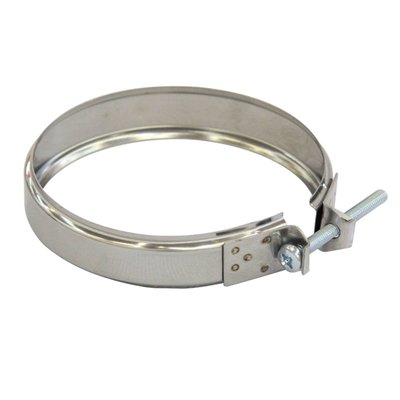 Хомут обжимной для дымохода «УМК», d=100 мм, нержавеющая сталь0.5 мм