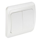Выключатель Luazon Lighting «ЕКБ», 10 А, 2 клавиши, белый - Фото 2