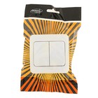 Выключатель Luazon Lighting «ЕКБ», 10 А, 2 клавиши, белый - Фото 4