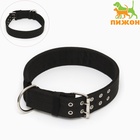 Ошейник, 80×4.9 см, ОШ 65-75 см, четырёхслойный, полиэстер, чёрный - Фото 2
