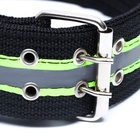 Ошейник четырехслойный светоотражающий с вертлюгом, 71×5 см, ОШ 55-65 см, чёрный - Фото 4