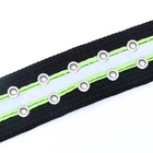 Ошейник четырехслойный светоотражающий с вертлюгом, 71×5 см, ОШ 55-65 см, чёрный - Фото 9