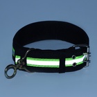 Ошейник четырехслойный светоотражающий с вертлюгом, 71×5 см, ОШ 55-65 см, чёрный - Фото 10