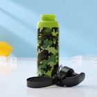 Бутылка для воды пластиковая «Милитари», 500 мл, 6×6×23 см, цвет зелёный - Фото 6