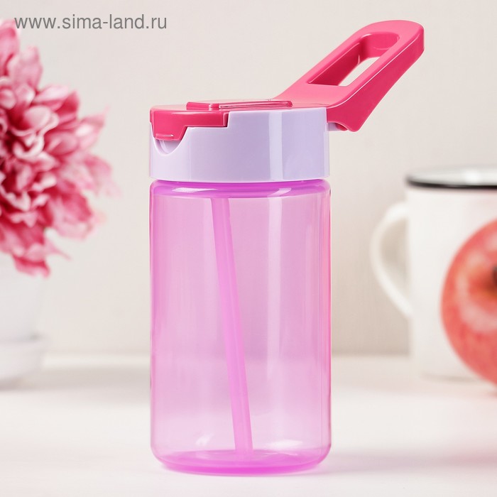 Бутылка для воды пластиковая «Актив», 430 мл, цвет МИКС - Фото 1