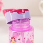 Бутылка для воды пластиковая «Феи», 430 мл, цвет розовый - Фото 7