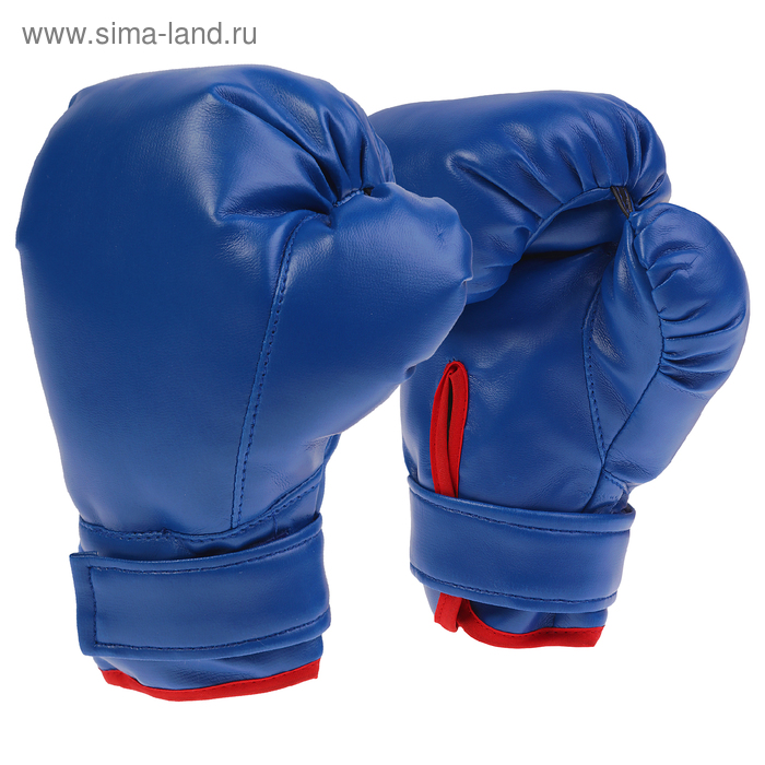 Перчатки боксёрские детские, синие, размер 4 oz - Фото 1
