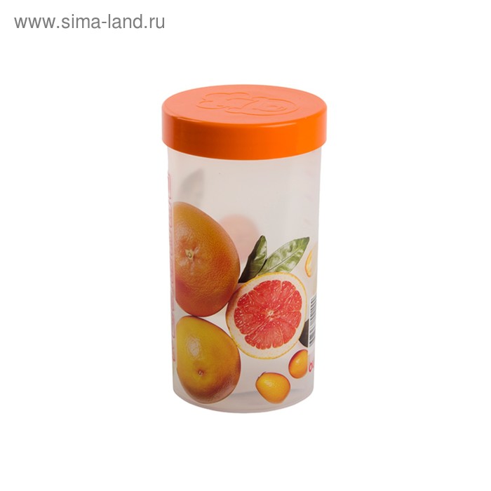Емкость для хранения Oursson 1 л, 9,5 × 9,5 × 18 см, оранжевая - Фото 1
