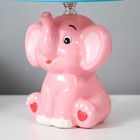 Лампа настольная с абажуром "Слонёнок розовый" Е14 40W 32,5х20х20 см - Фото 7