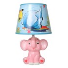 Лампа настольная с абажуром "Слонёнок розовый" Е14 40W 32,5х20х20 см - Фото 10