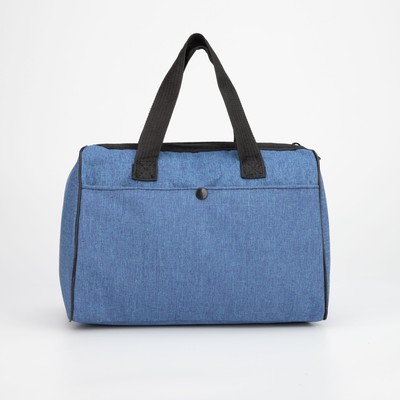 Косметичка-сумочка, отдел на молнии, 2 наружных кармана, ручки, цвет синий