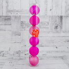 Ёлочные игрушки «Неон», шары новогодние, набор 6 шт., d=6 см, розовый - Фото 2