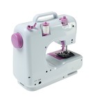 Швейная машина VLK Napoli 1400, 12 операций, 4хАА/от сети, бело-розовая - фото 9869714