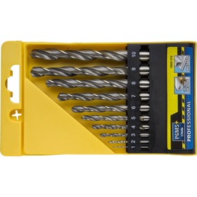 

Набор сверл STAYER 29602-H10, по металлу, 10 шт, d=1-10 мм, сталь Р6М5, DIN 338