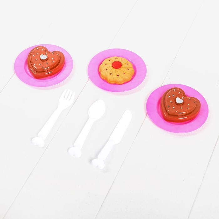 Набор поварёнка: фартук, две прихватки, посуда и продукты 44256