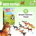 Обучающий набор «Моя ферма», животные и плакат, по методике Монтессори 3665037 - фото 7469717