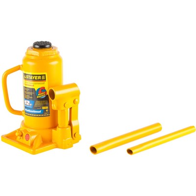 Домкрат STAYER PROFI 43160-12, гидравлический, бутылочный, 12т, 210-400 мм