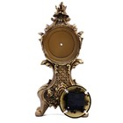 Часы настольные каминные "Рококо", h-38 см, циферблат d-10 см, бронзовые - Фото 4