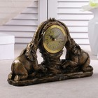 Часы настольные интерьерные каминные «Два слона», 30×20×7 см, d=6.5 см - Фото 2