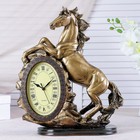 Часы настольные каминные "Лошадь", 40 х 31 х 15 см, золото - Фото 1