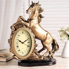 Часы настольные каминные "Лошадь", 40 х 31 х 15 см, золото - фото 9254987