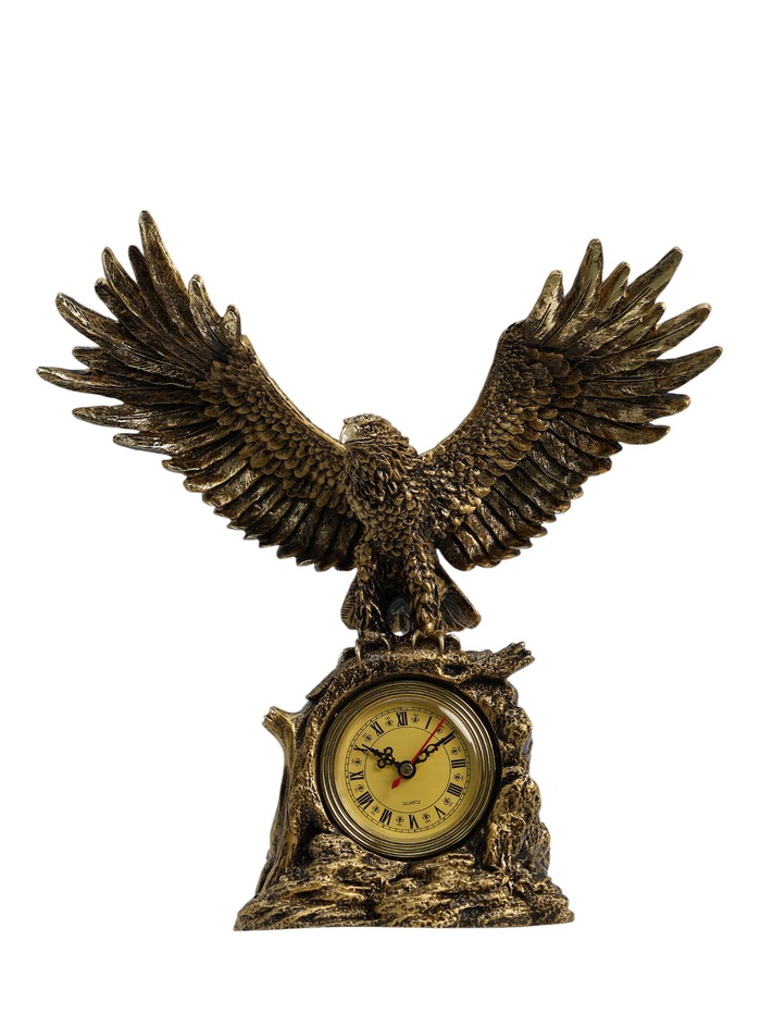 Часы настольные интерьерные каминные «Орел расправил крылья», h=35 см - Фото 1
