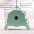 Часы настольные интерьерные каминные, 21 х 19 х 6.5 см, d-7 см бирюзовые - Фото 3