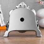 Часы настольные интерьерные каминные, 21 х 19 х 6.5 см, d-7 см, серебряные - Фото 3