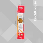 Карандаш чернографитный ErichKrause. Amber 101, НВ, с ластиком, шестигранный, деревянный, жёлтый корпус - Фото 4