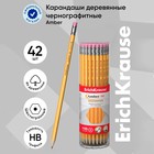 Карандаш чернографитный с ластиком ErichKrause Amber 101, НВ, грифель d=2,2 мм, дерево, шестигранный в тубусе 3940153 - фото 13564514