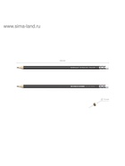 Карандаш чернографитный с ластиком Erich Krause «Jet Black 101», HB, грифель d=2.2 мм, дерево, шестигранный в тубусе, чёрный корпус - Фото 8