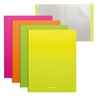 Папка с 20 прозрачными вкладышами, А4, Erich Krause Neon, текстура поверхности "песок", микс - Фото 1