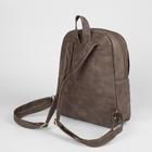 Рюкзак молодёжный, отдел на молнии, 2 наружных кармана, цвет коричневый - Фото 2